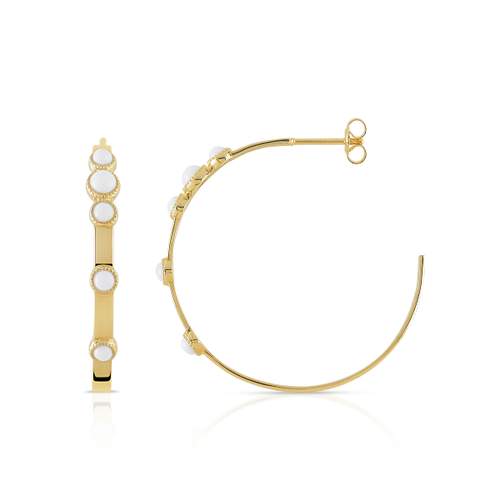 boucles d'oreilles dorées agate