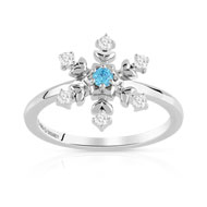Bague La Reine des Neiges argentée zirconia Disney