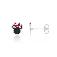 Boucles d'oreilles Minnie argentées laque Disney