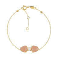 Bracelet doré pierre de lune nacre