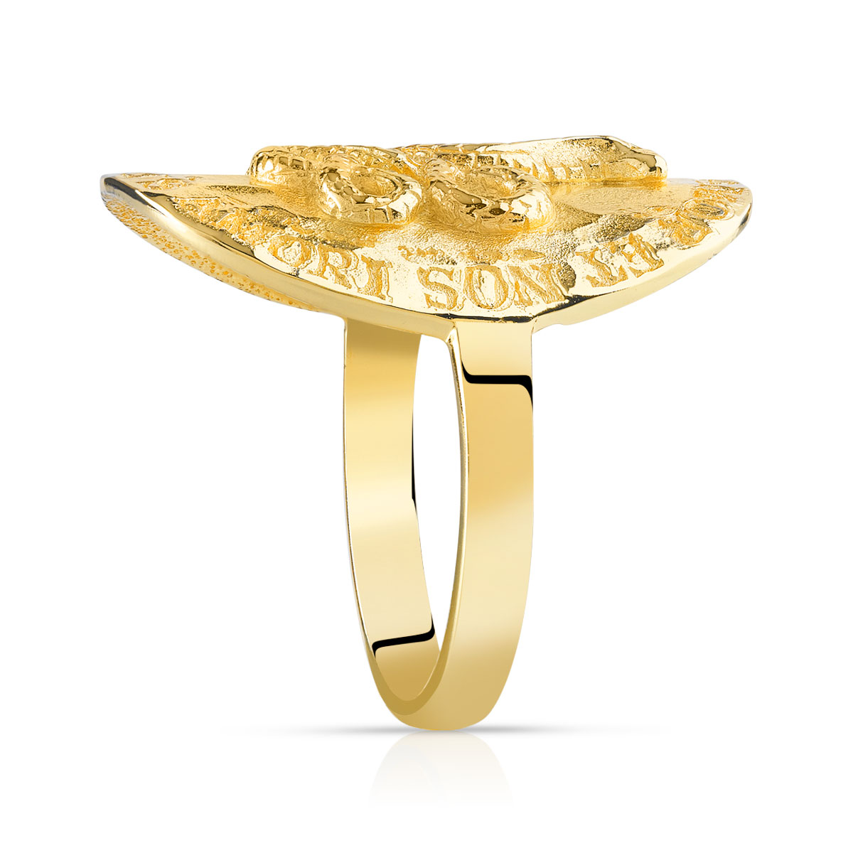 Bague dorée - vue VD1