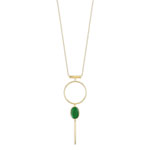 Collier doré acrylique - vue 1
