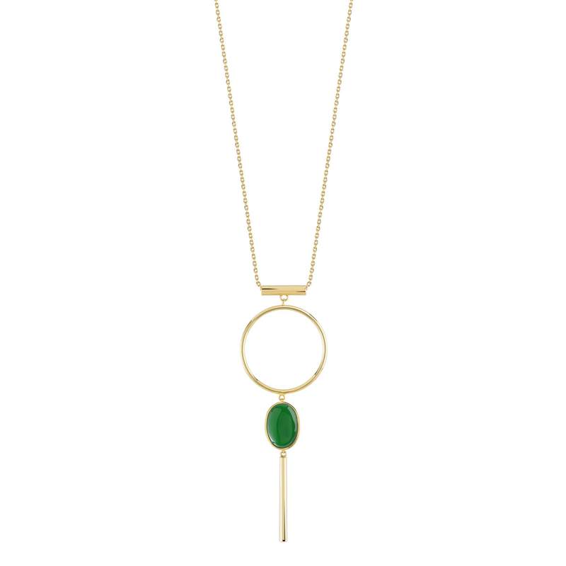 Collier doré acrylique - vue 1