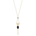 Collier doré acrylique - vue 1