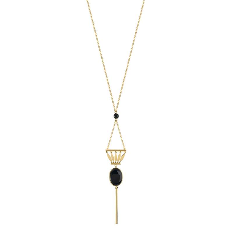 Collier doré acrylique - vue 1