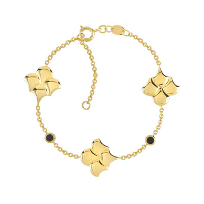 Bracelet doré acrylique - vue V1