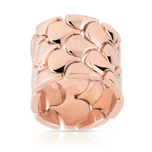 Bague dorée rose