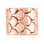 Bague dorée rose - vue 3