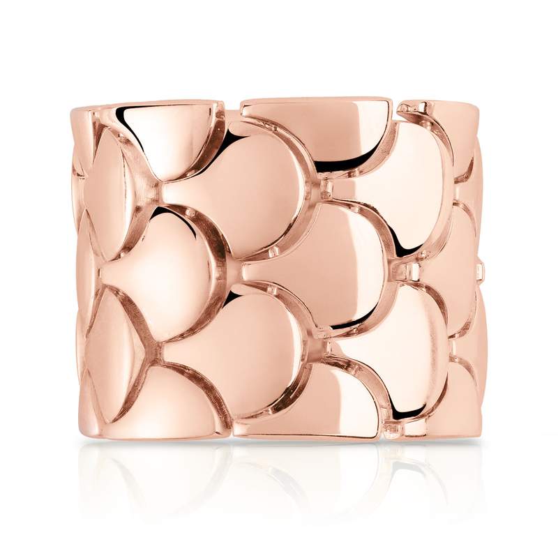 Bague dorée rose - vue 3