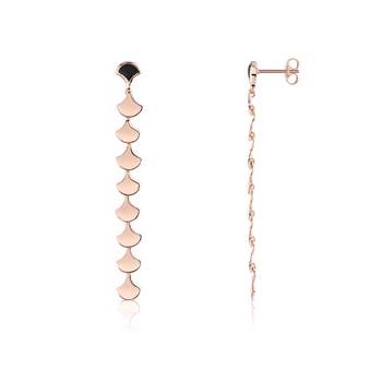 Pink acrylic gold earrings