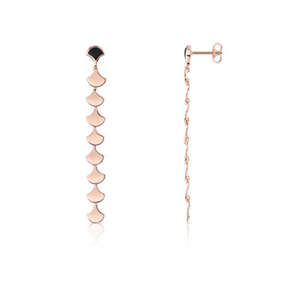 Boucles d'oreilles dorées roses acrylique