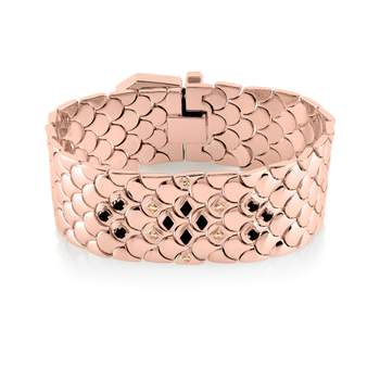19 cm acryl zirkonia spinel roze goud armband
