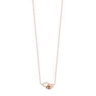 Collier doré rose zirconia