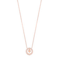 Collier doré rose zirconia