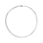 Collier soie argenté acier 46 cm - vue 1