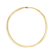 Collier soie doré acier 46 cm