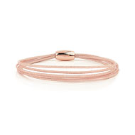 Bracelet soie doré rose acier