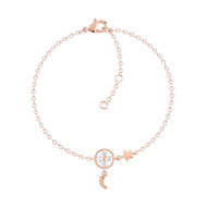 Bracelet doré rose zirconia