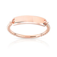 Bague dorée rose