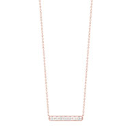 Collier doré rose zirconia