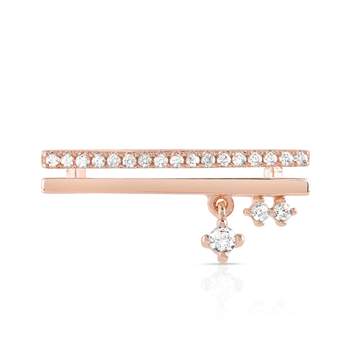 Pink zirconia gold ring