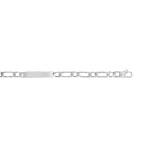 Bracelet identité argent 925 maille cheval personnalisable 21 cm - vue 1