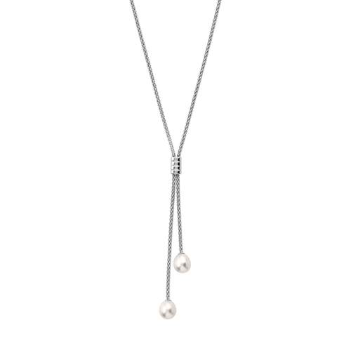 Collier argent 925 perles de culture de Chine 45 cm