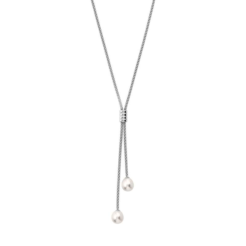 Collier argent 925 perles de culture de Chine 45 cm - vue 1