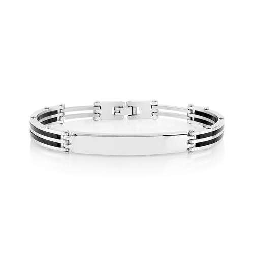 Customizable acrylic steel identity bracelet 19 cm