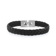 Bracelet acier cuir