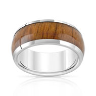 Bague acier bois