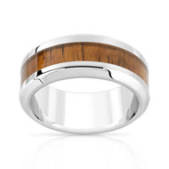 Bague acier bois
