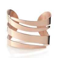 Bracelet manchette acier rose