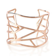 Bracelet manchette acier rose