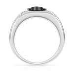Bague acier croix - vue 2