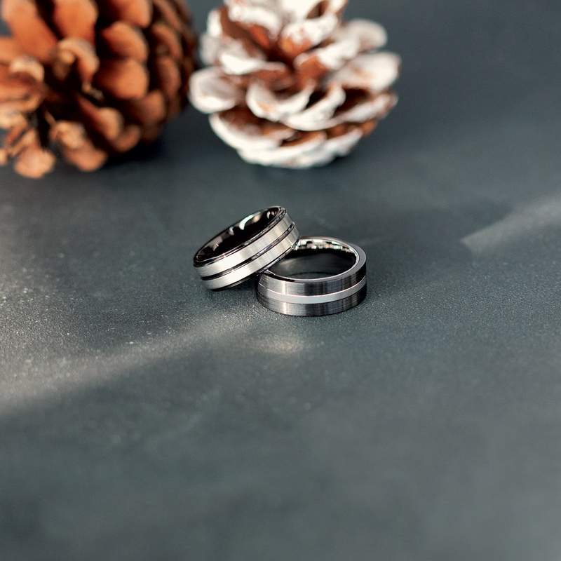 Bague céramique acier - vue D3