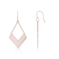 Boucles d'oreilles acier doré rose