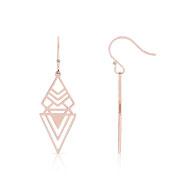 Boucles d'oreilles acier doré rose