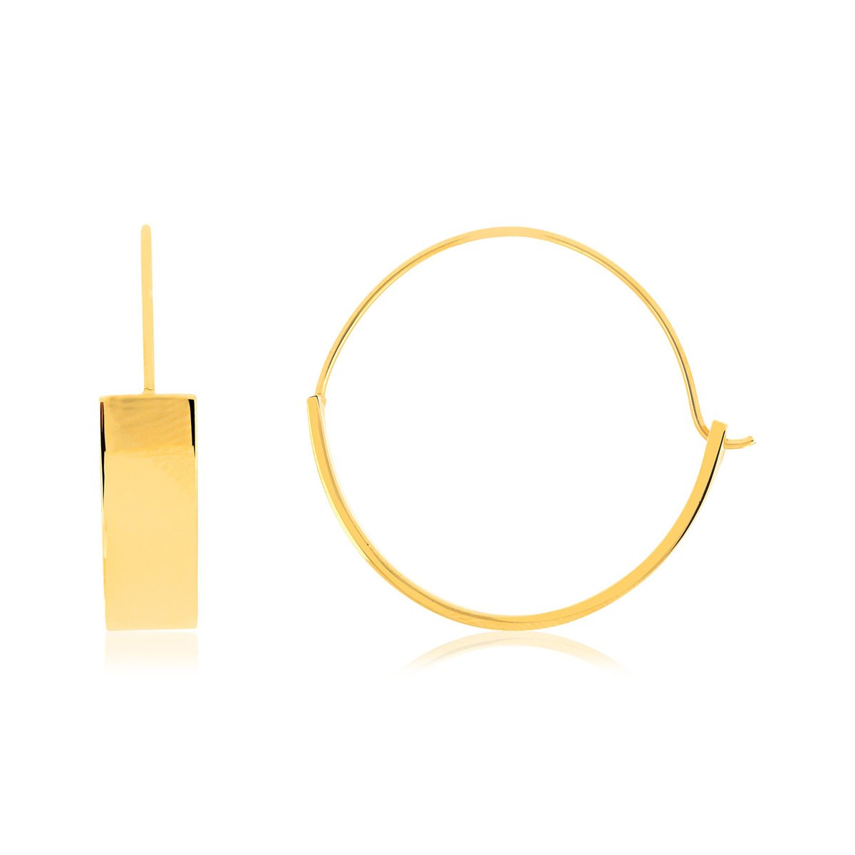 Boucles d'oreilles acier doré