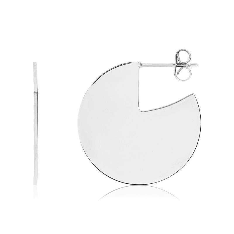 Boucles d'oreilles acier - vue 1