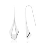 Boucles d'oreilles acier pendants - vue 1