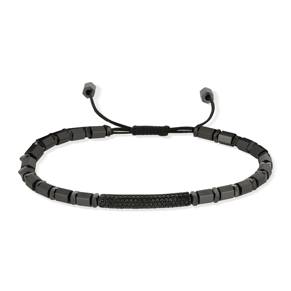 Bracelet pierres zirconias noirs