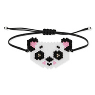 Bracelet cordon noir perles de rocaille