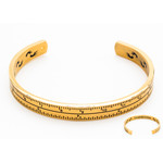 Bracelet rigide acier doré - vue 1