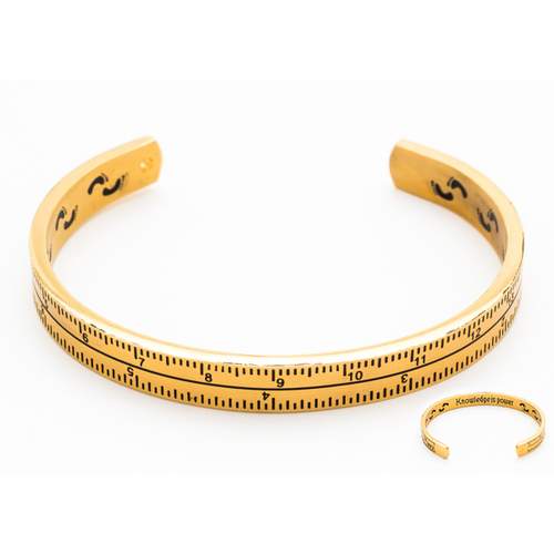 Bracelet rigide acier doré