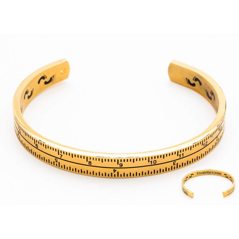 Bracelet rigide acier doré - vue 1
