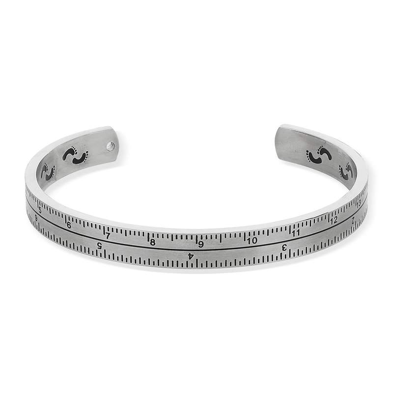 Bracelet rigide acier noir - vue 1