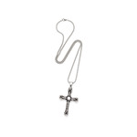 Collier acier croix 60 cm - vue 1