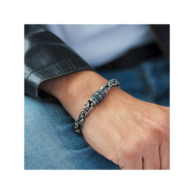 Bracelet acier 22 cm - vue porté 1