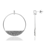 Boucles d oreilles acier - vue 1